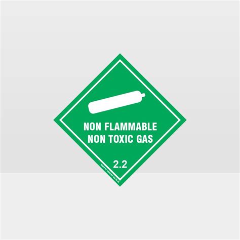 Class Non Flammable Non Toxic Gas Sign Hazardous Sign HAZARD