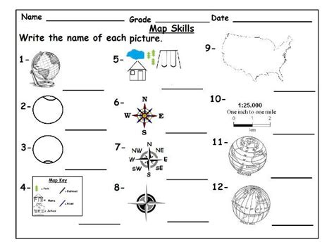 Geography Map Skill Worksheets Teaching Resources