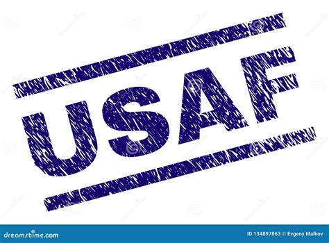 Scratched Textured Usaf Stamp Seal Stock Vector Illustration Of