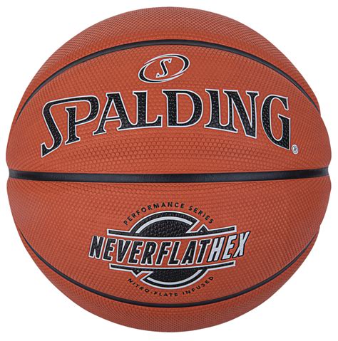 Spalding Neverflat Hexagrip Indooroutdoor Rubber Basketball Official