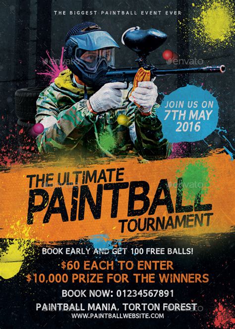 Paintball Tournament Flyer Template By Mattm3 Graphicriver
