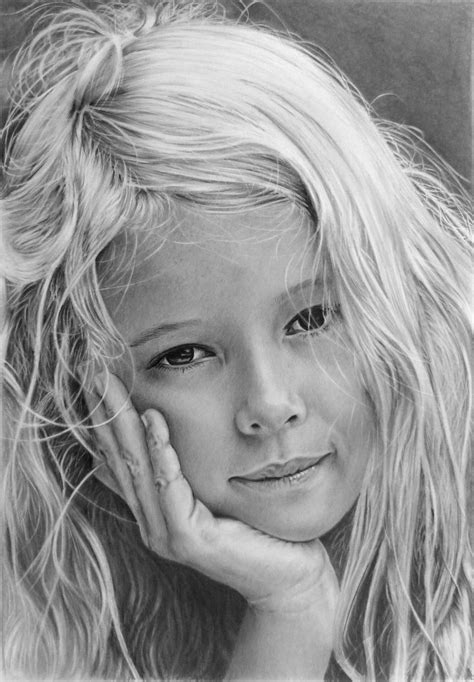 Pencil Portrait Of A Pensive Girl By Latestarter63 On Deviantart