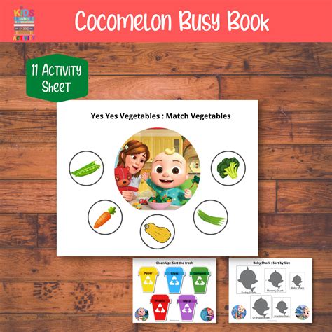Cocomelon Activity Sheets Busy Book Printable Preschool Etsy