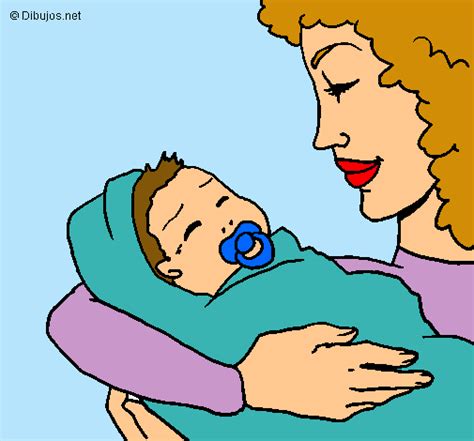 Dibujo De Madre Con Su Bebe Ii Pintado Por Mama En El Día