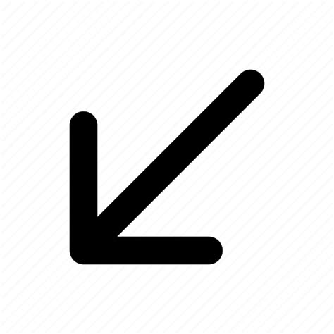 Arrow Left Bottom Icon Download On Iconfinder