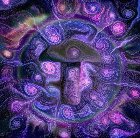 Hallucinogenic Mushroom Digital Art By Bruce Rolff Pixels