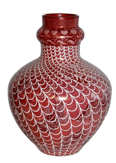 William De Morgan Fish And Net Vase Uk