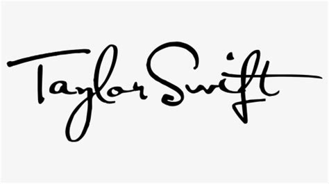 Taylor Swift Signature Transparent
