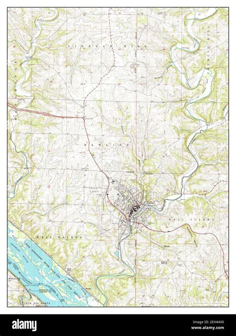 Galena Illinois Map 1968 124000 United States Of America By