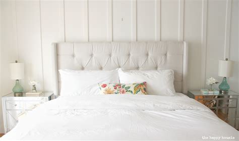 By lining your headboard with beautiful fabric, you will be able to receive a custom upholstered. Master Bedroom Progress: Upholstered Headboard and Chic ...