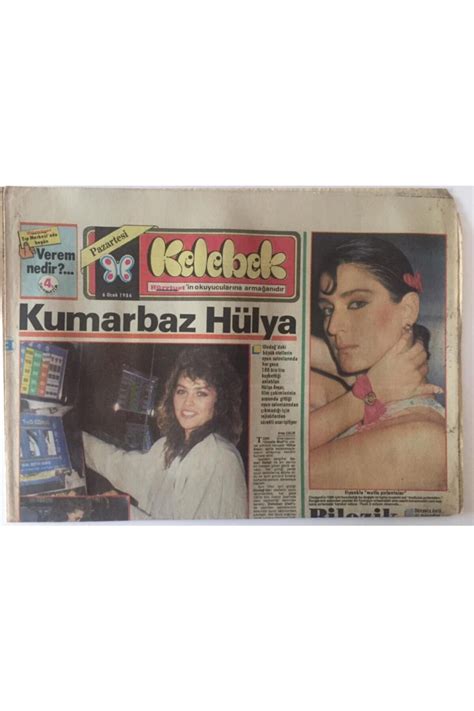 Gökçe Koleksiyon Hürriyet Gazetesi 6 Ocak 1986 Kubarbaz Hülya Avşar