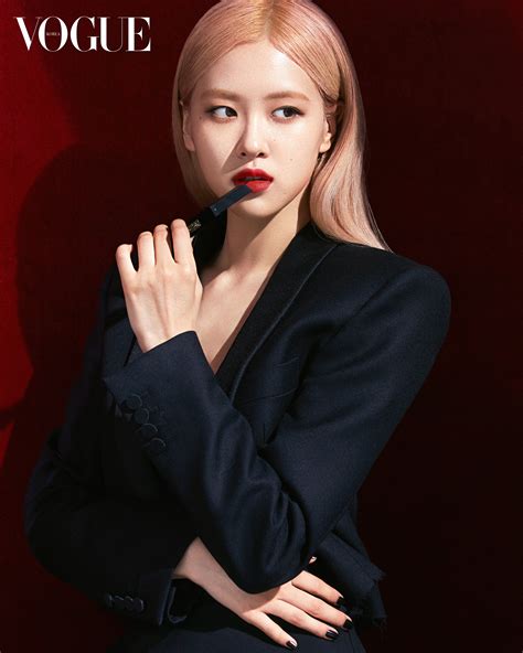 Blackpinks Rosé For Vogue Korea X Ysl New Slim Velvet Lipstick Kpopping