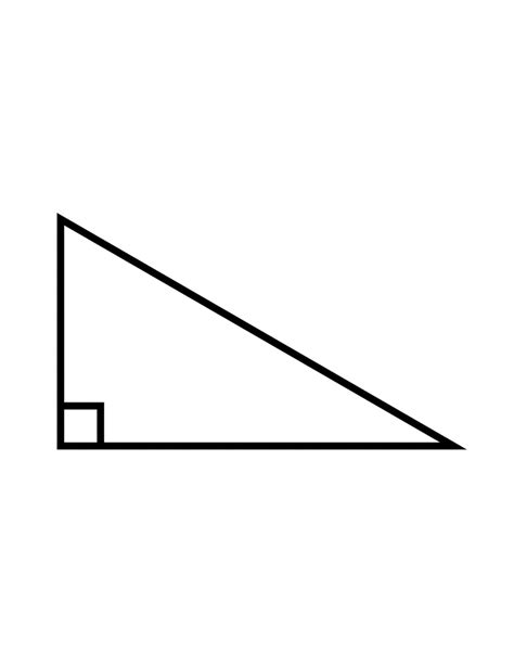 Flashcard Of A Right Triangle Clipart Etc