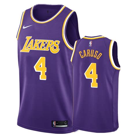 Kobe bryant's jerseys are retired by the lakers during their game against the golden state warriors on dec. Los Angeles Lakers Alex Caruso Purple #4 Jersey ...