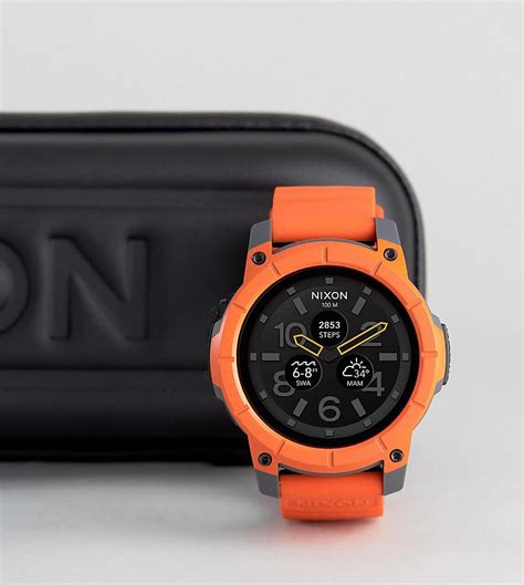 Nixon The Mission Smart Watch In Orange For Men Lyst
