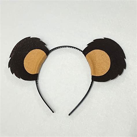 Dark Brown And Tan Bear Theme Ears Headbands Birthday Party Etsy