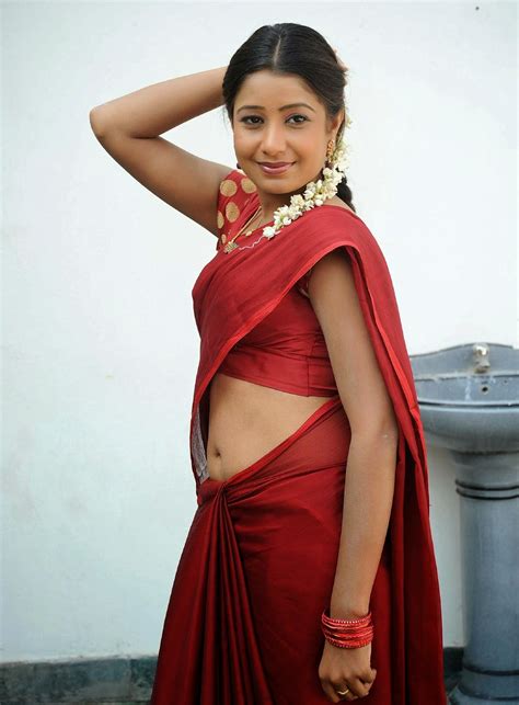 Tamil Actress Reshmi Navel Show In Red Saree Stills Cine Gallery