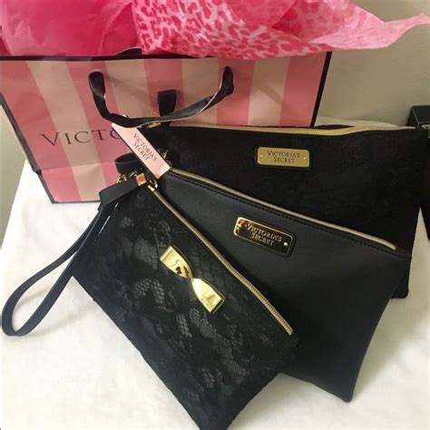 Victoria Secret Black Lace Makeup Bag Fragrancesparfume