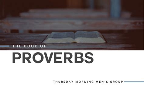 Mens Group Proverbs Lifespring Church