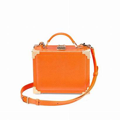 Orange Clutch Bag London Aspinal Mini Trunk