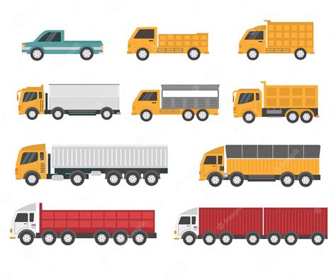 Premium Vector Vector Collection Of Truck For Transportation Of Goods