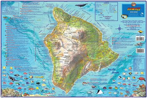 Hawaii Big Island Dive Map Frankos Maps