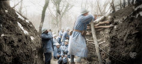 Stunning Colour Photos Of World War One Show Weary Soldiers Taking Breaks In Trenches And