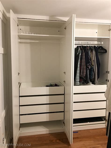 A sky scraper for your shoes leaves the floor in the hallway for actual walking in and out, instead of tripping over sneakers. DIY an Organized Closet {big or small!} with the Ikea PAX ...