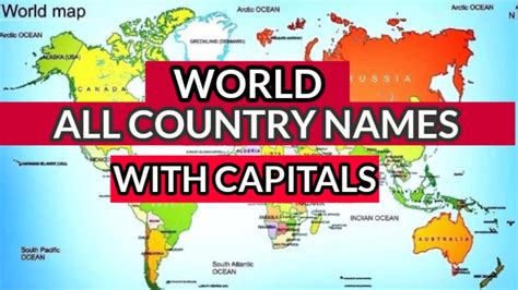 List Of All Countries In The World With Capitals 2020 Youtube