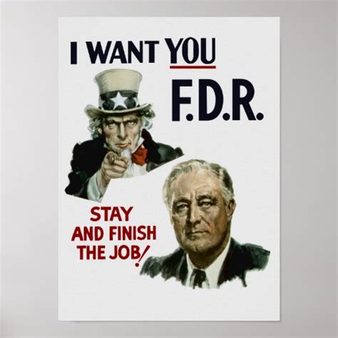 I Want You Fdr Uncle Sam Wwii Poster