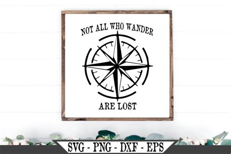 Compass SVG Not All Who Wander Are Lost SVG College Etsy