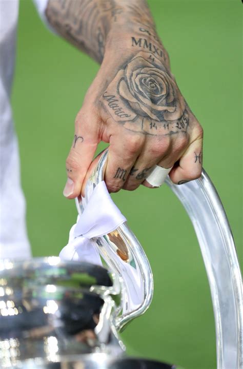 Love The Beautiful Game Tattoos Sergio Ramos Back Tattoo