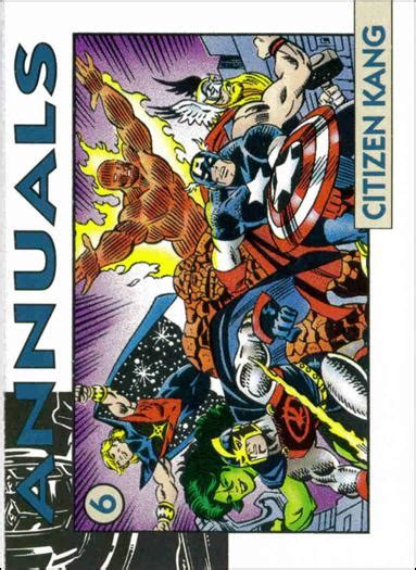 Marvel 1992 Annuals Checklists Promo Trading Card By Marvel Title Details