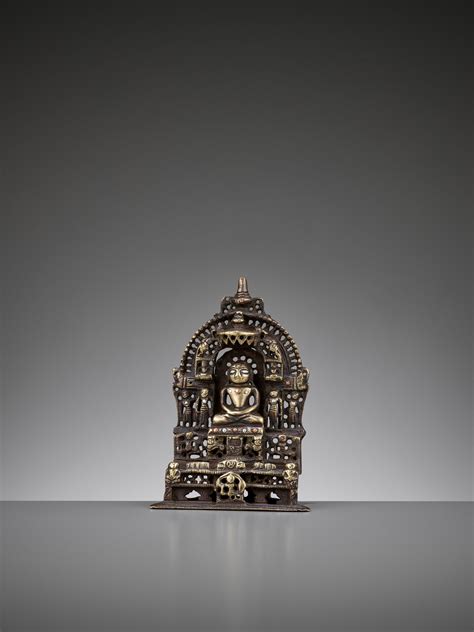 Lot 744 A Jain Copper And Silver Inlaid Bronze