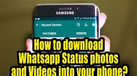 Save/copy whatsapp status photos and videos. How to Download WhatsApp Status Videos And Photos Into ...