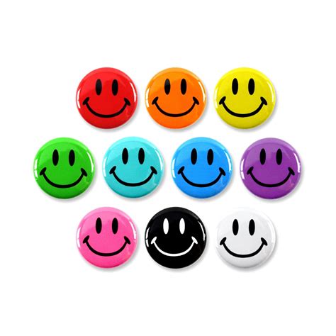 250 Pack Rainbow Colored Classic Smiley Face Megapack Pinback Button