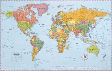 Rand Mcnally World Signature Wall Map The Map Shop Mapa Mundi