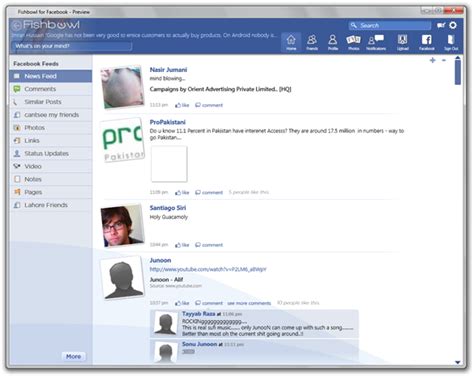 Fishbowl Facebook Desktop Client Optimized For Windows 7