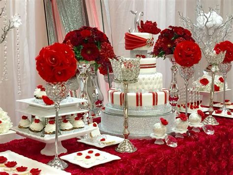 diamonds and roses quinceañera party ideas photo 7 of 17 quinceanera decorations red