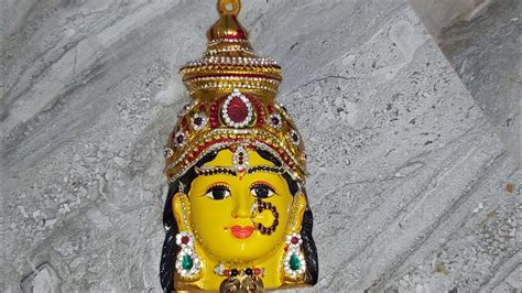 Varalakshmi Face Decoration Face Alankaram Youtube