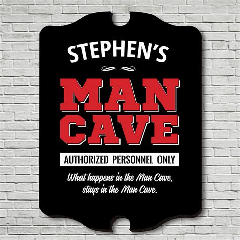 personnel only man cave personalized sign