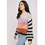 Colour Block Striped Knitted Jumper  Just $7