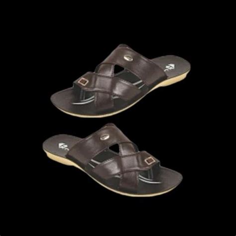 Mens Leather And Pu Brown Slipper Size 6 10 At Rs 157pair In New