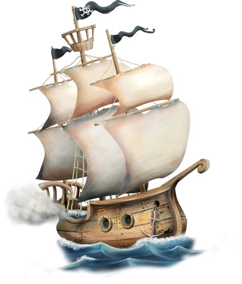 Pin by Надежда on Клипарт 4 | Cartoon pirate ship, Pirate ship drawing, Pirate ship