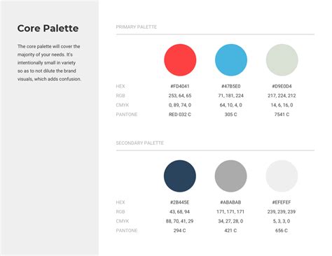 Color Guide Infographic Template Venngage Brand Guidelines Template