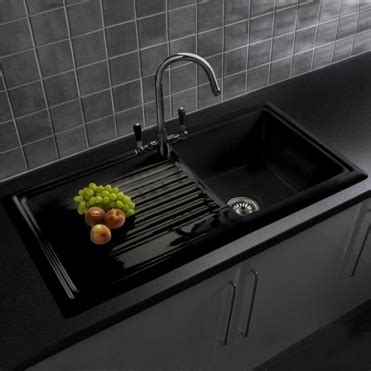 Reginox 1 0 Bowl Black Ceramic Kitchen Sink Waste Reginox Brooklyn Tap P8420 133334 Thumb 