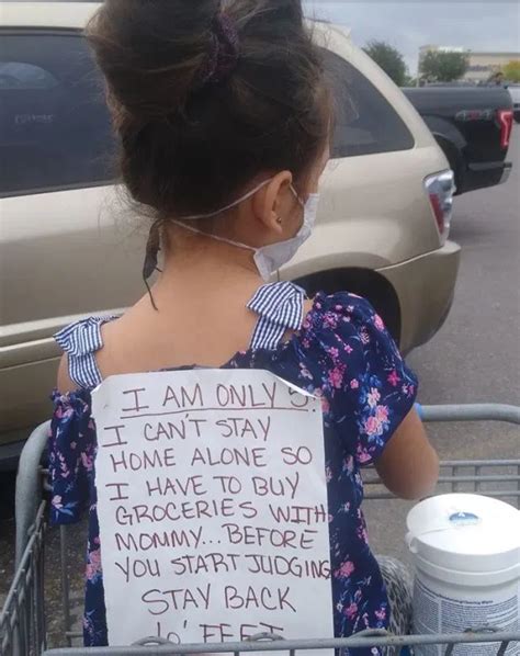 Desperate Mum Makes Daughter Wear Sign During Shopping And The Message Is Brilliant Thinking