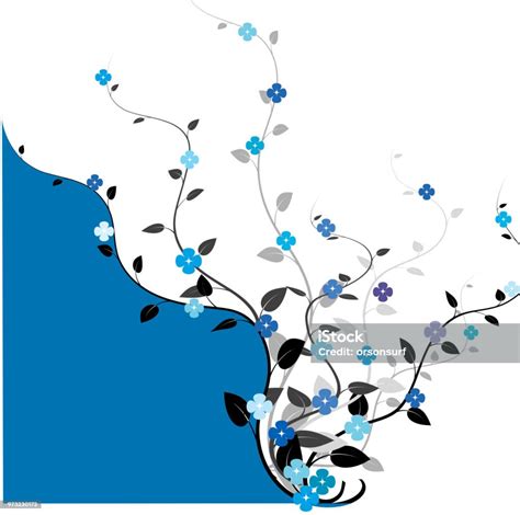 Blue Floral Background Stock Illustration Download Image Now