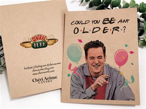 While waiting for parts, he did radio. Chandler card in 2020 | Friends tv, Birthday cards for ...