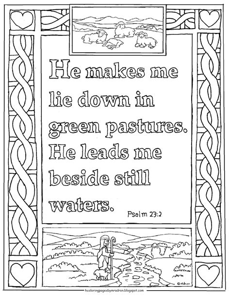 Coloring Pages For Kids By Mr Adron Printable Psalm 232 Coloring